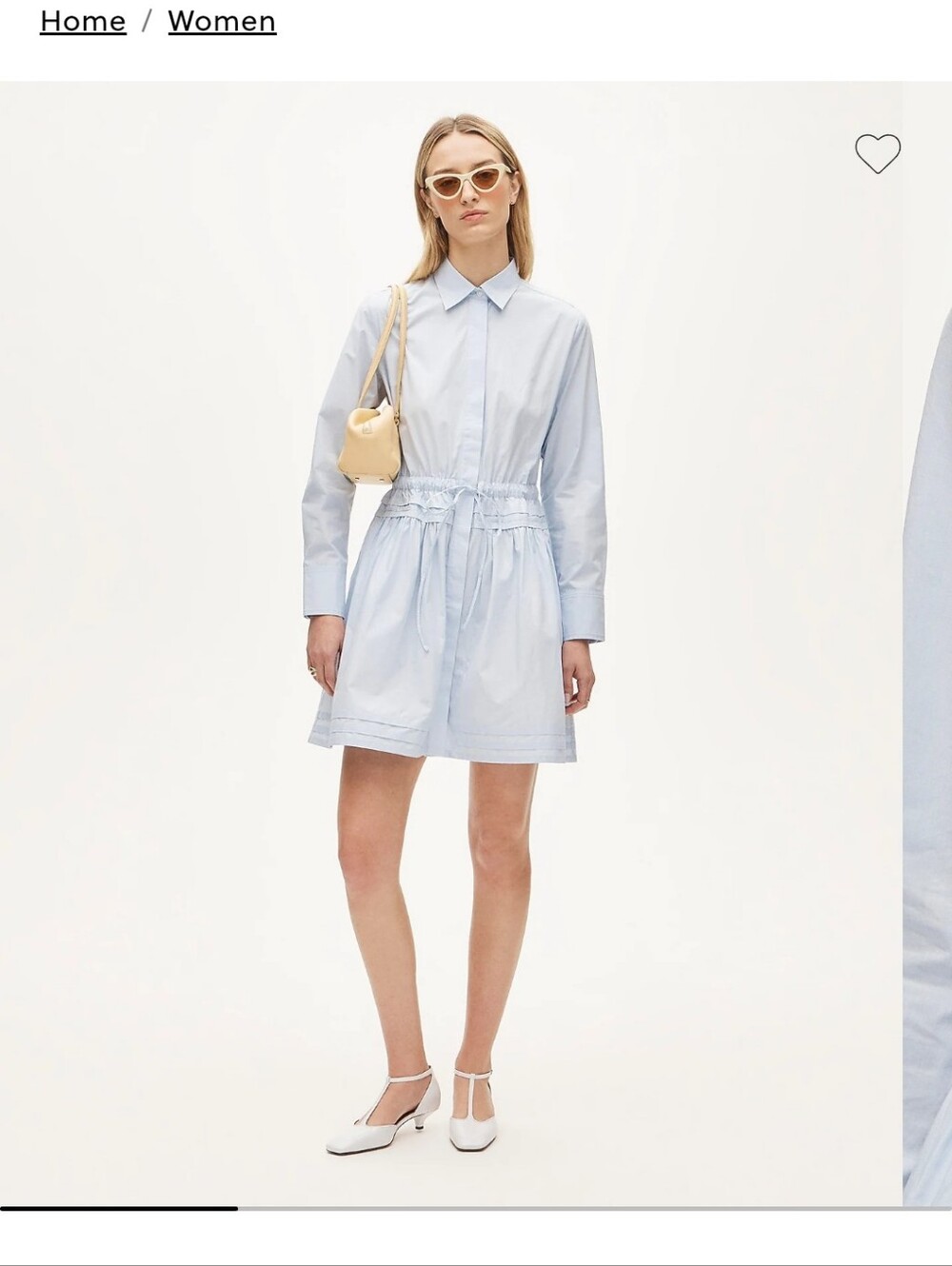J. Crew Elena Mini Linen Shirt Long Sleeve Dress EOE Blue 12 Tall 12T T